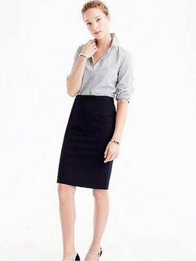J. Crew Black Pencil Skirt - Sleek Workwear